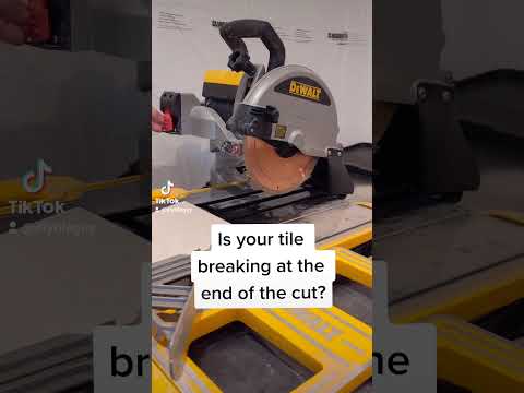 Tile breaking at the end of the cut? Tile saw cutting crooked? Do this!