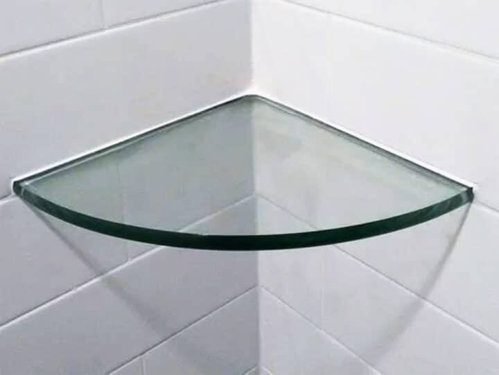 Bathroom Shelf Glass Shelf Shower Organizer Corner Floating