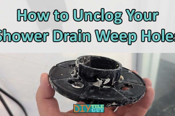 how to repair shower drain weep holes