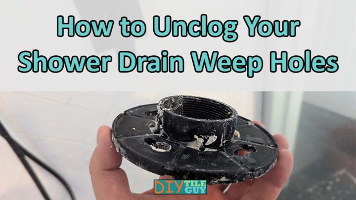 how to repair shower drain weep holes